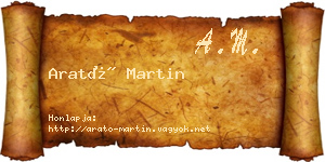 Arató Martin névjegykártya